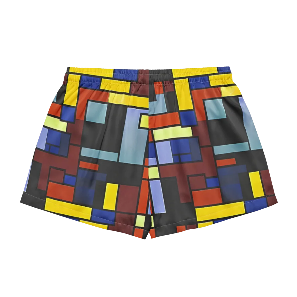 Ember Matrix on Women's Pajama Shorts — Back