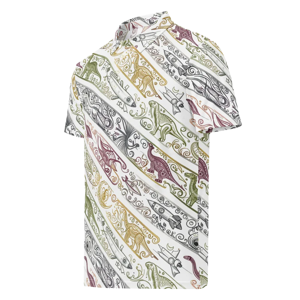 Fossil Flight on Men's Slim Fit Polo Shirt — Left Front