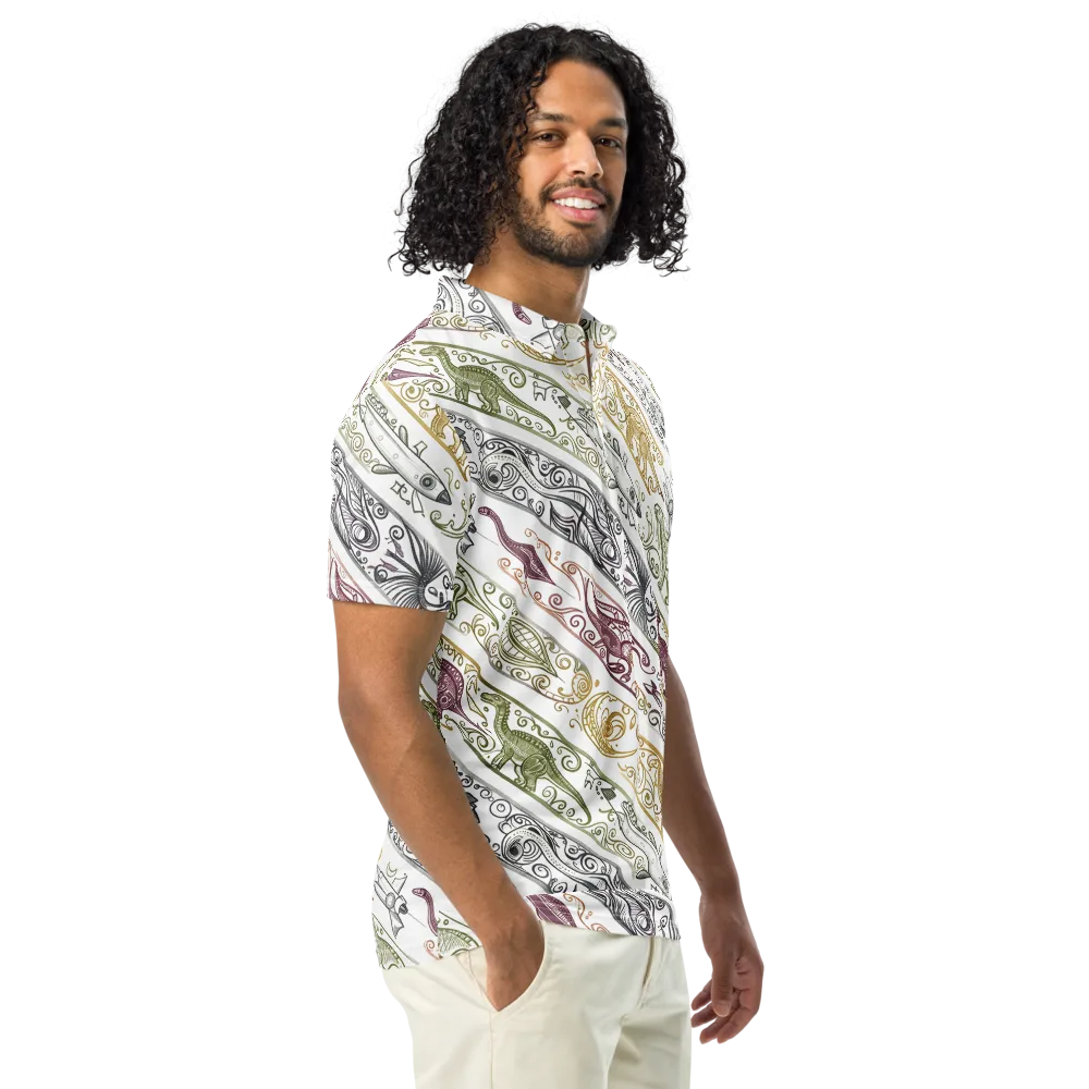 Fossil Flight on Men's Slim Fit Polo Shirt — Right Front