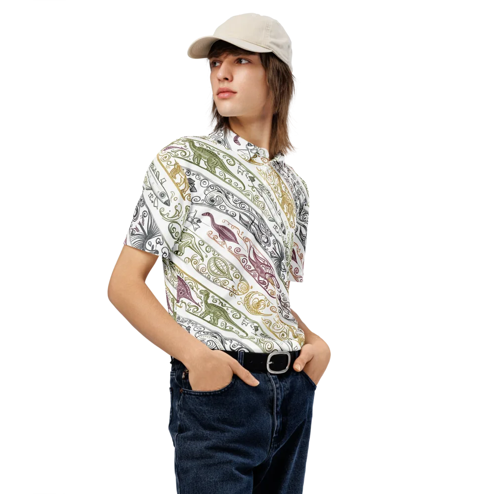Fossil Flight on Men's Slim Fit Polo Shirt — Right Front