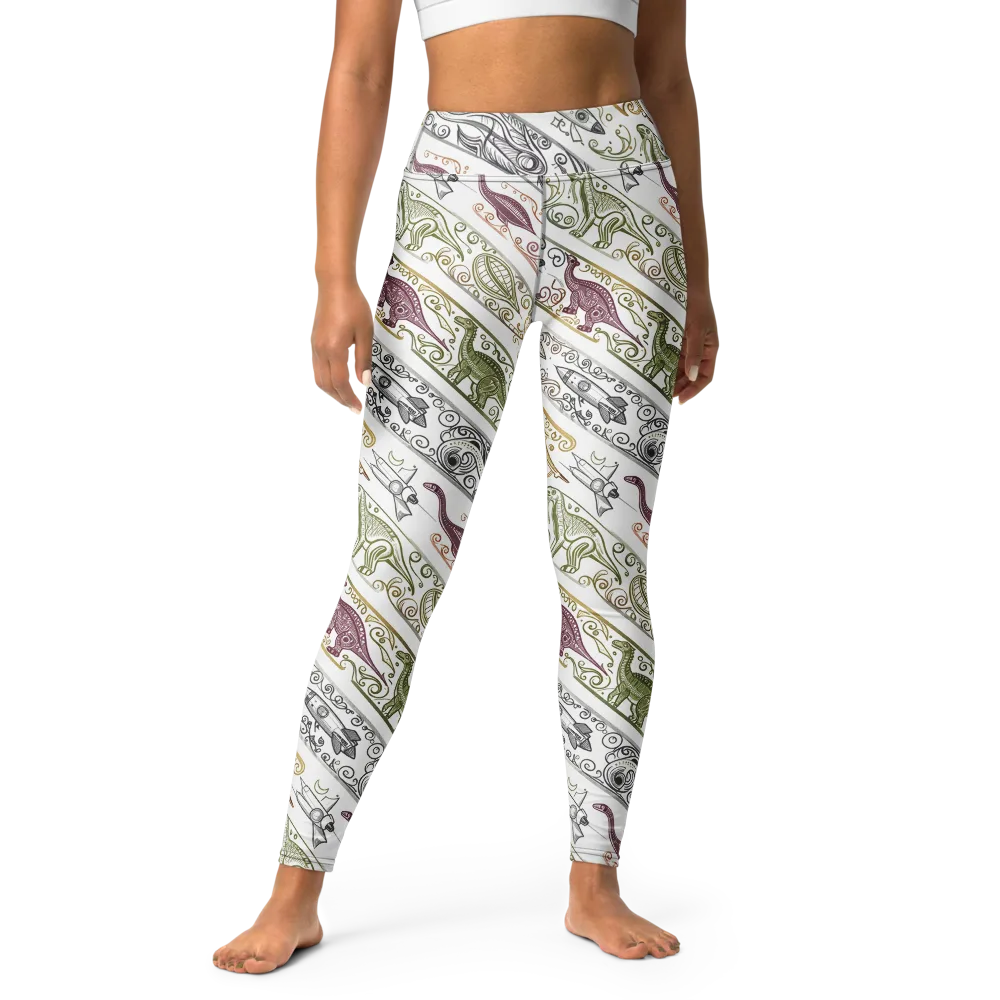 Fossil Flight on Yoga Leggings — Front