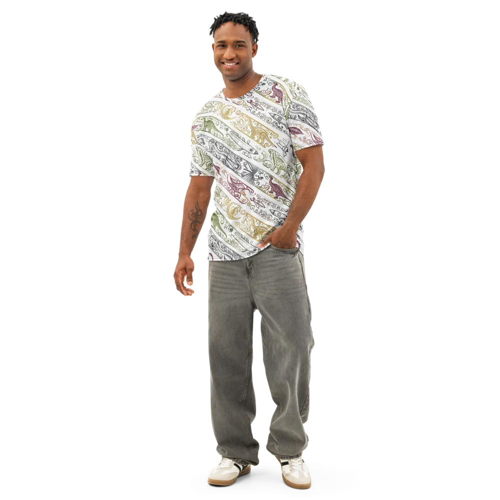 Fossil Flight on Men's Cotton Crew Neck T-Shirt — Front