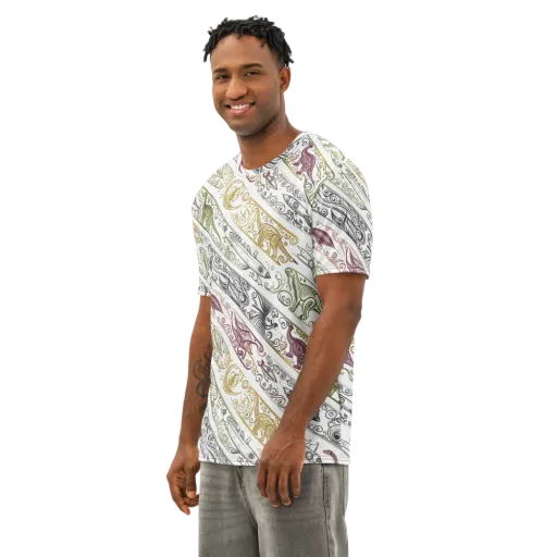 Fossil Flight on a Men's Cotton Crew Neck T-Shirt