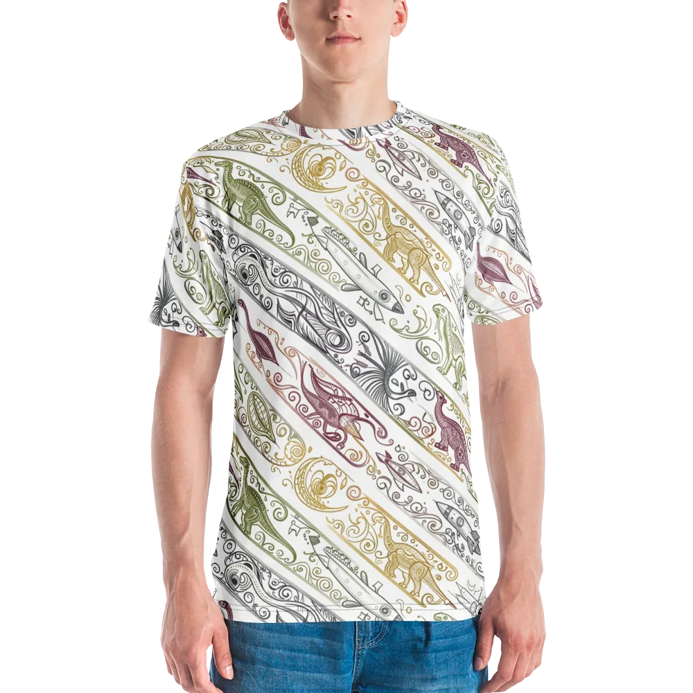 Fossil Flight on Men's Crew Neck T-Shirt — Front