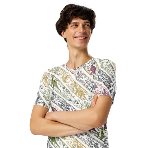 Fossil Flight on a Men's Crew Neck T-Shirt