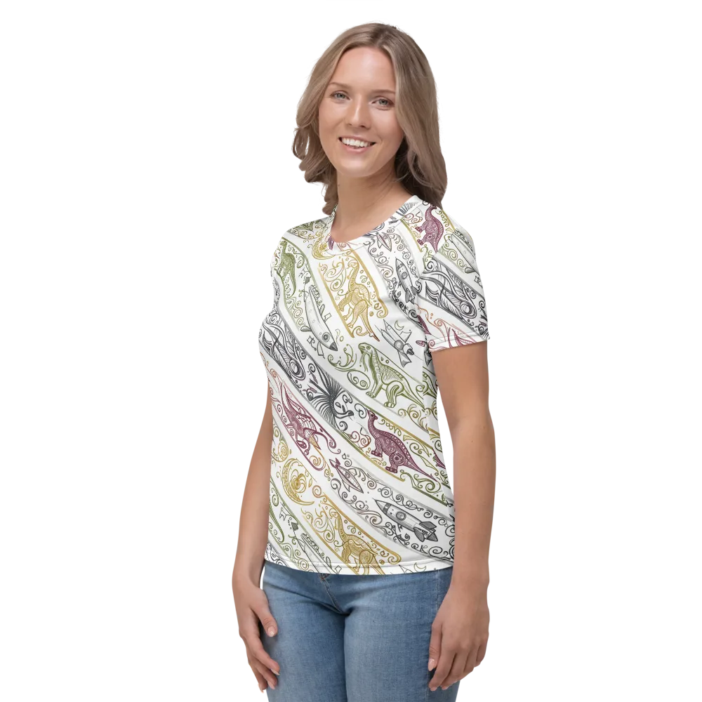 Fossil Flight on Women's Crew Neck T-Shirt — Left