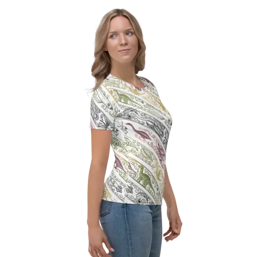 Fossil Flight on a Women's Crew Neck T-Shirt