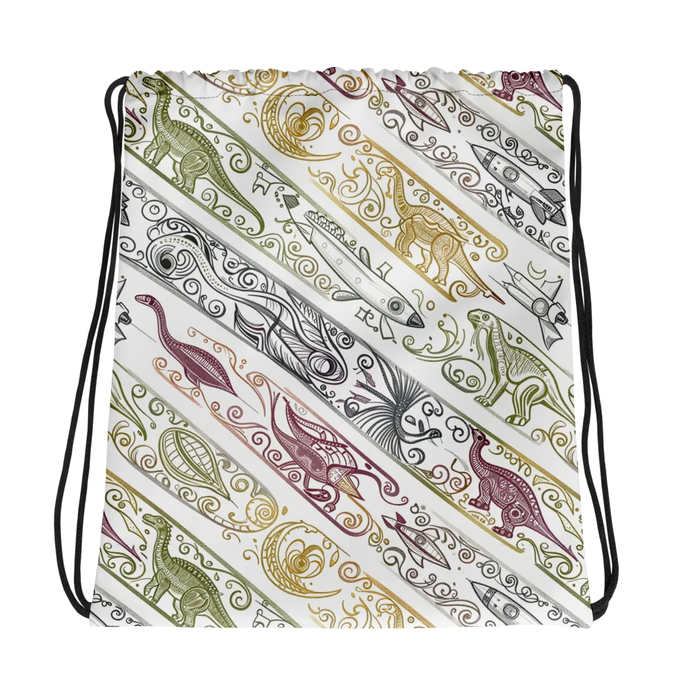 Fossil Flight on Drawstring Bag — Photo