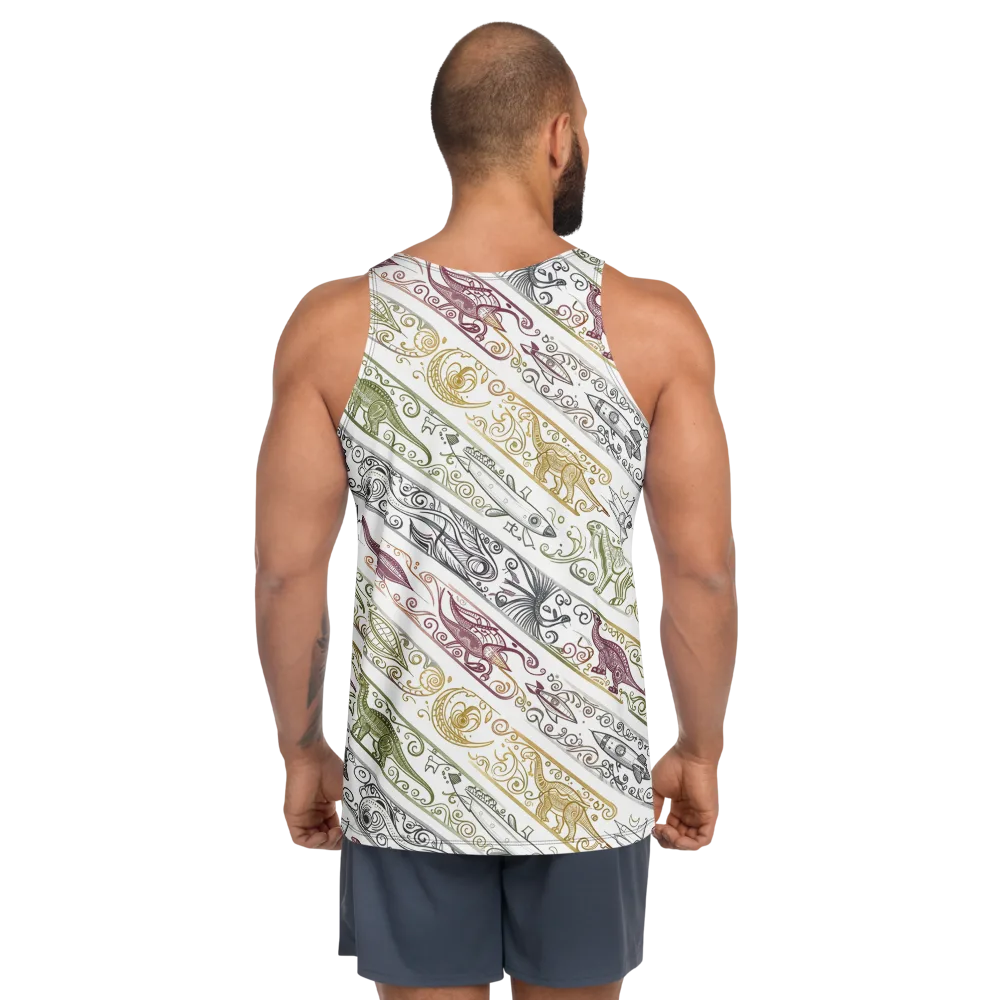 Fossil Flight on Men's Tank Top — Back