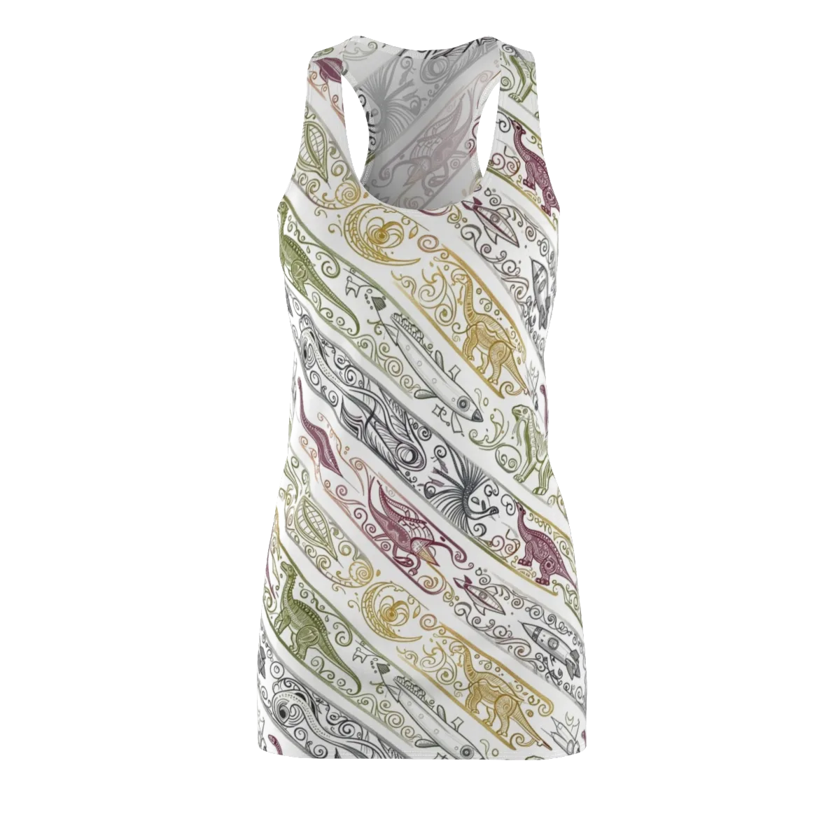 Fossil Flight on Racerback Dress — Front