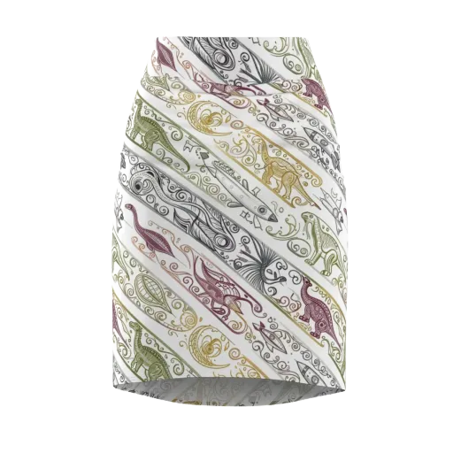 Fossil Flight on a Pencil Skirt