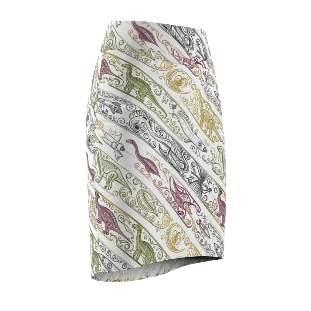 Fossil Flight on Pencil Skirt — Front Side