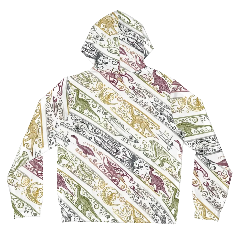 Fossil Flight on Women's Full-Zip Hoodie — Back