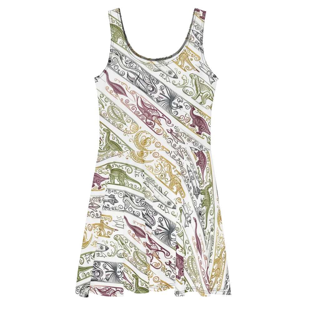 Fossil Flight on Skater Dress — Front