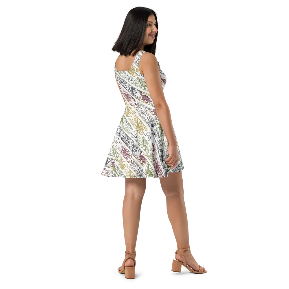 Fossil Flight on Skater Dress — Right