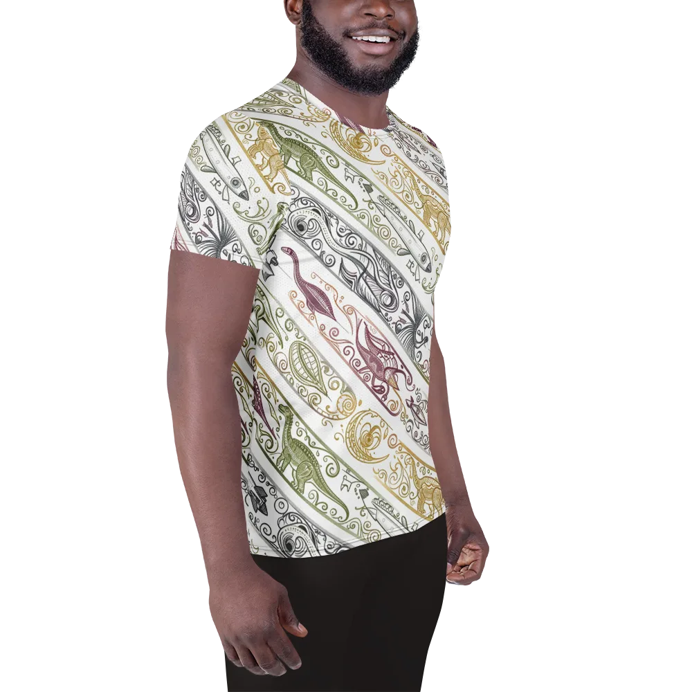 Fossil Flight on Men's Athletic T-Shirt — Right