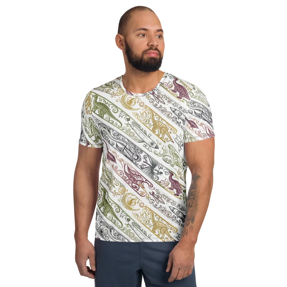 Fossil Flight on Men's Athletic T-Shirt — Front