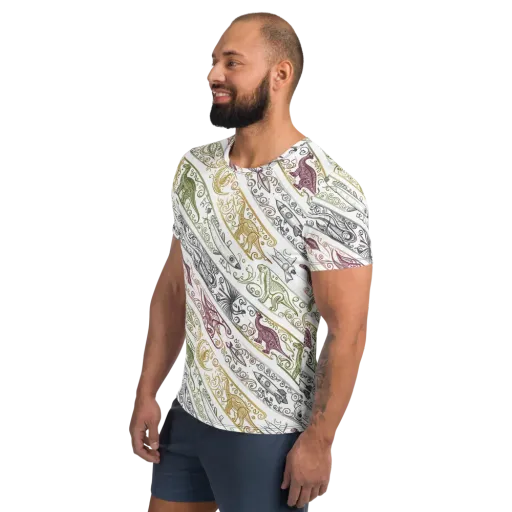 Fossil Flight on a Men's Athletic T-Shirt