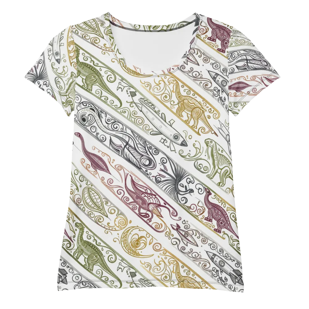 Fossil Flight on Women's Athletic T-Shirt — Front