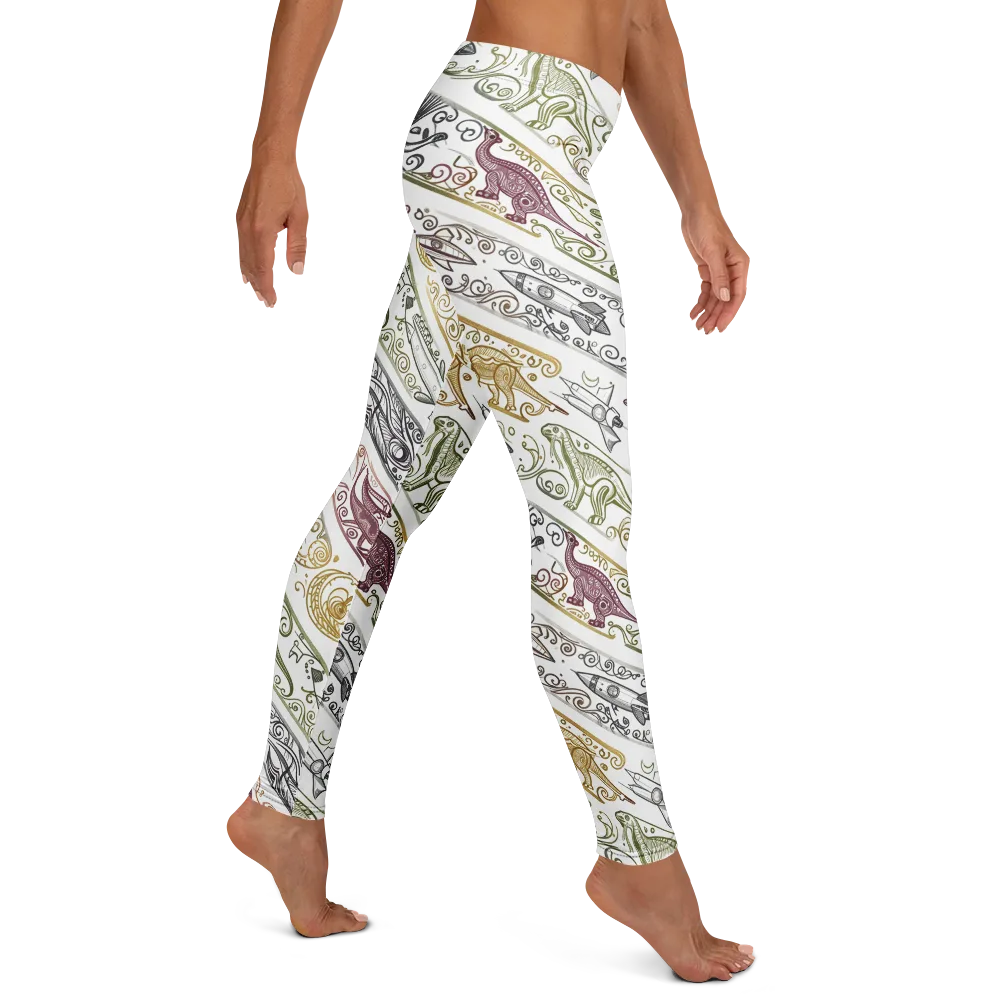 Fossil Flight on Leggings — Right