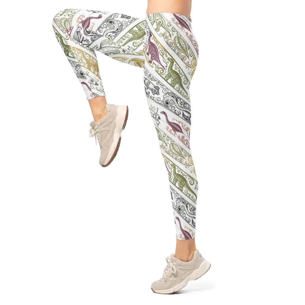 Fossil Flight on Leggings — Left