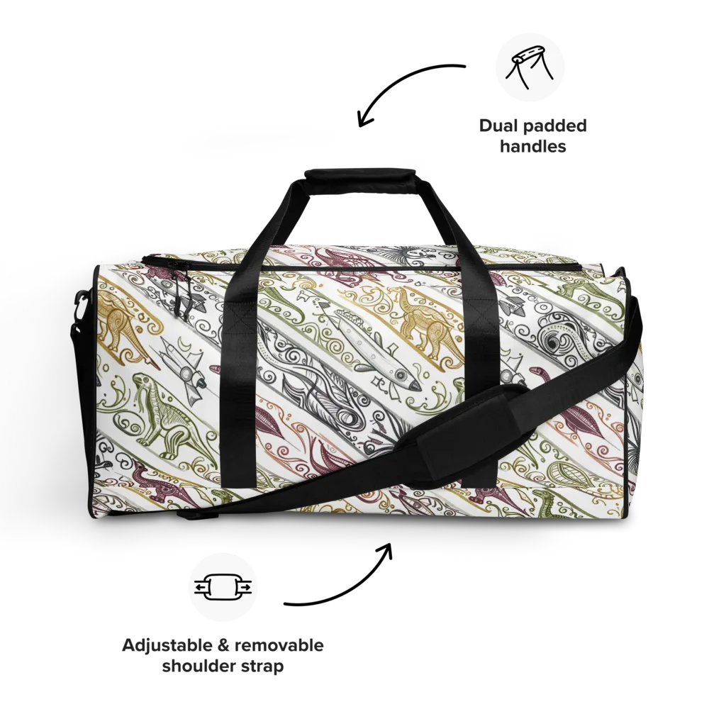 Fossil Flight on Duffle Bag — Front