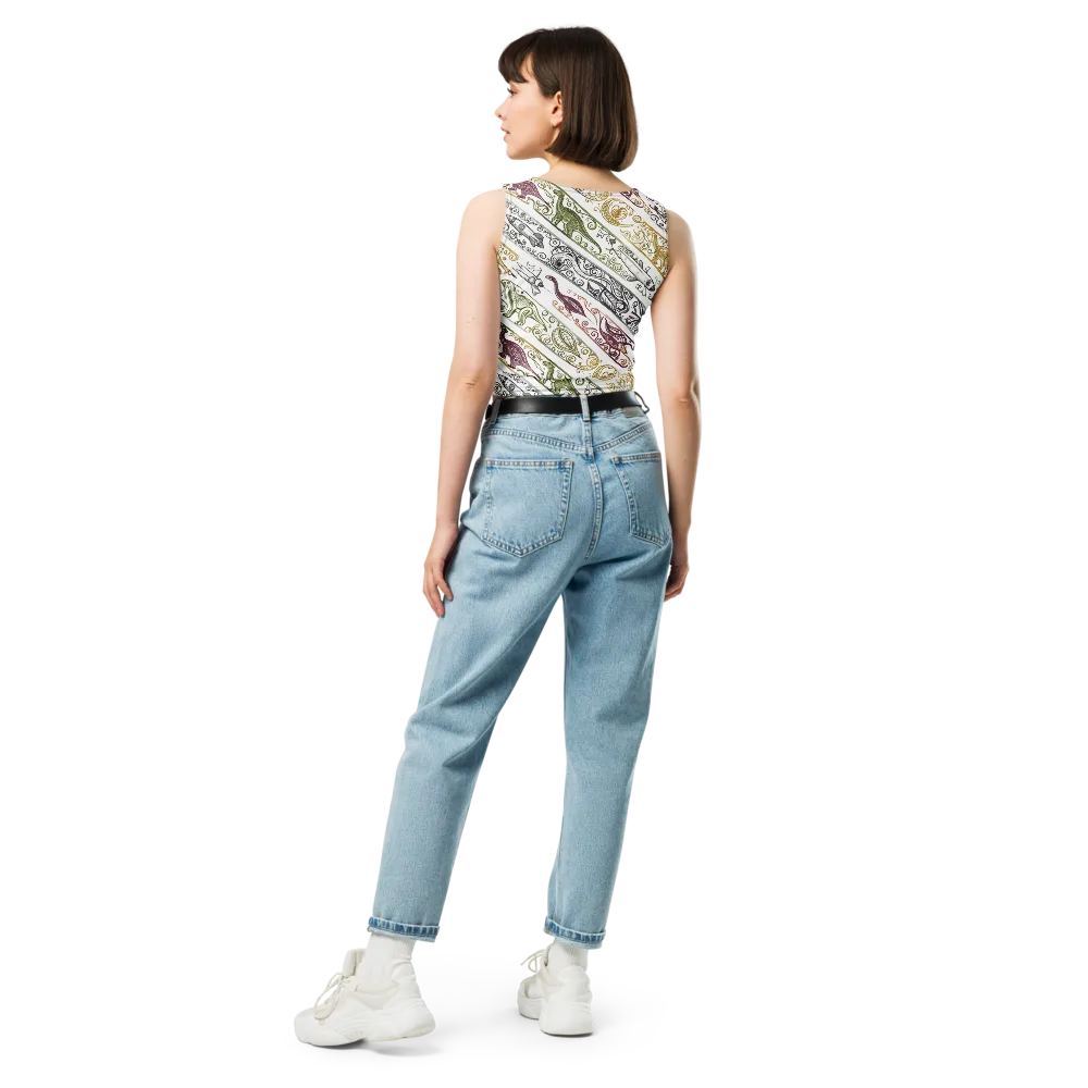 Fossil Flight on Crop Top — Back