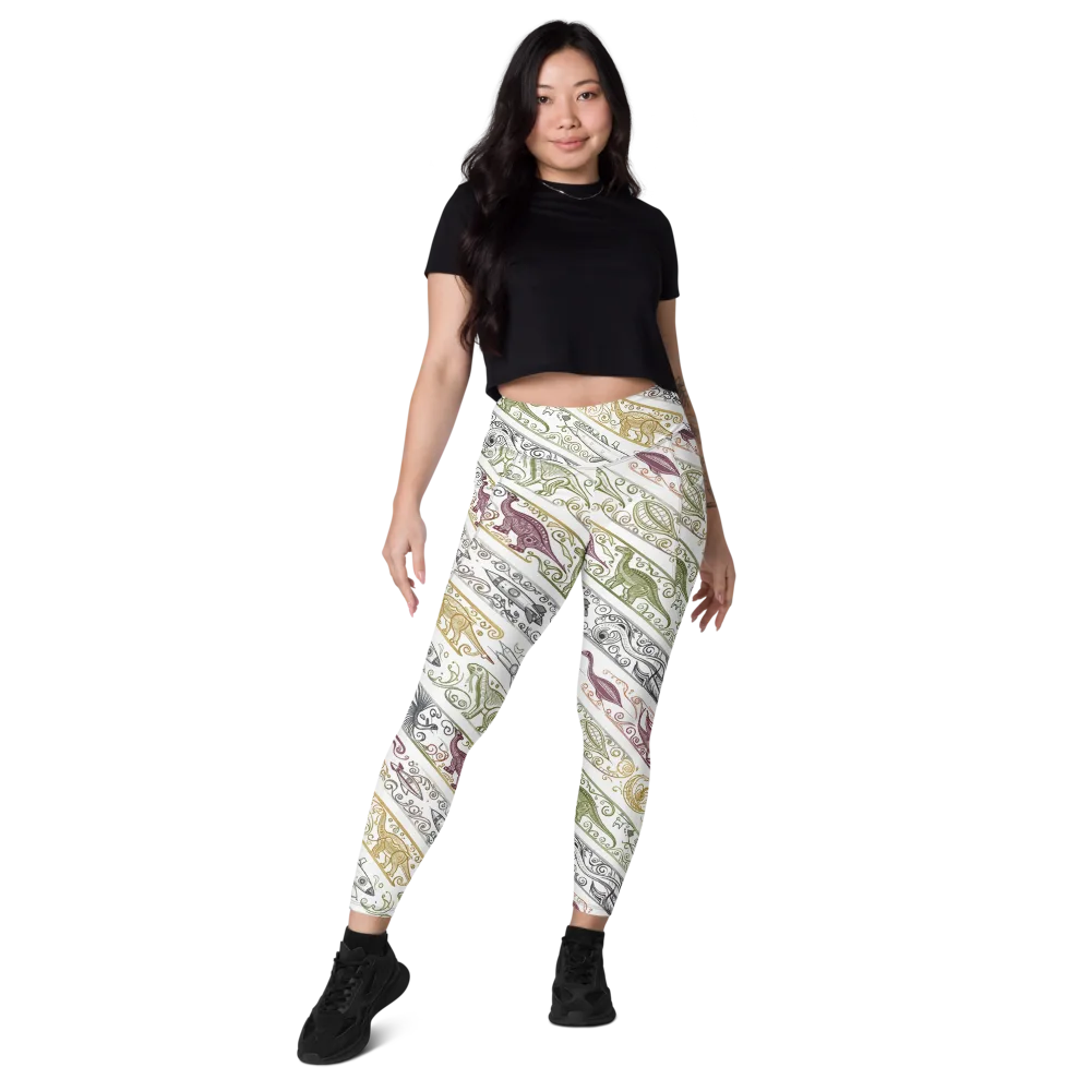 Fossil Flight on Leggings with Pockets — Front