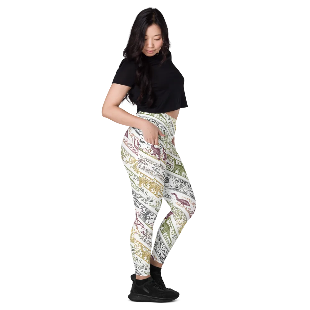 Fossil Flight on Leggings with Pockets — Right