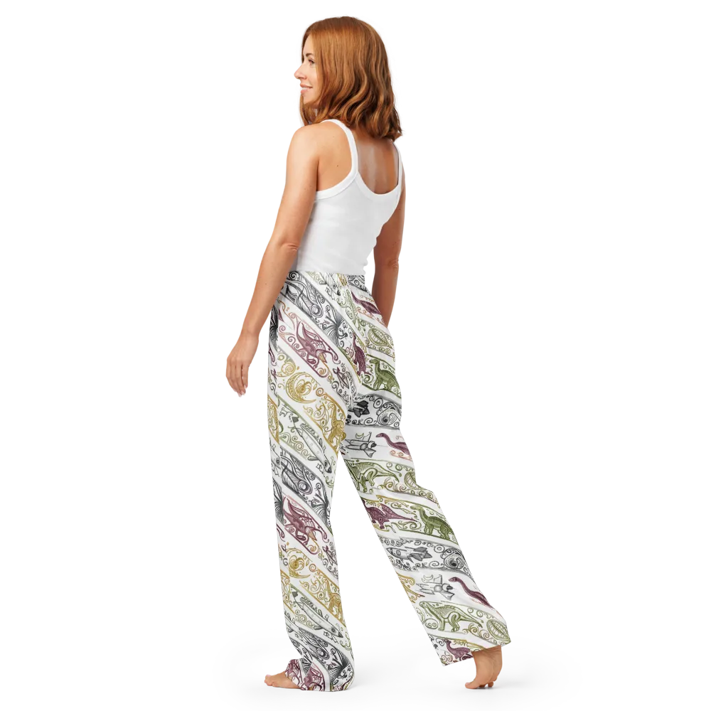 Fossil Flight on Women's Pajama Pants — Back