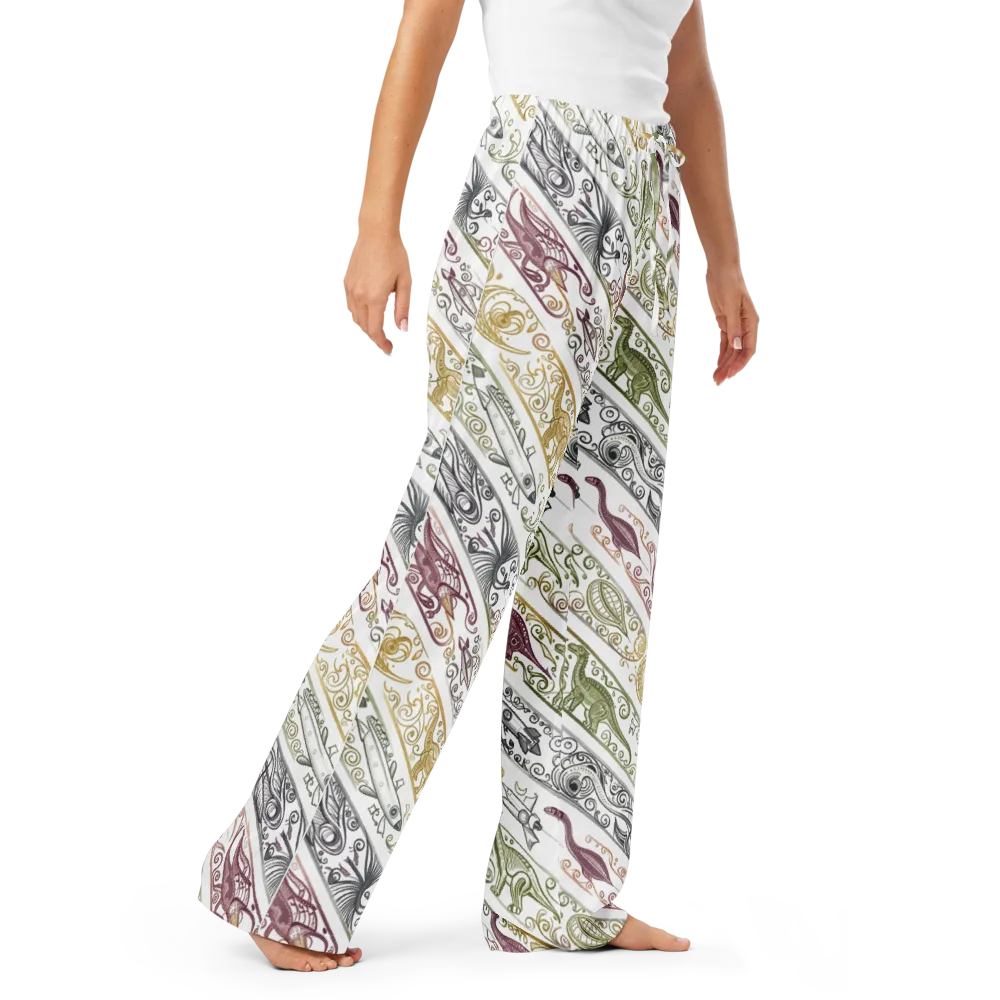 Fossil Flight on Women's Pajama Pants — Right Front