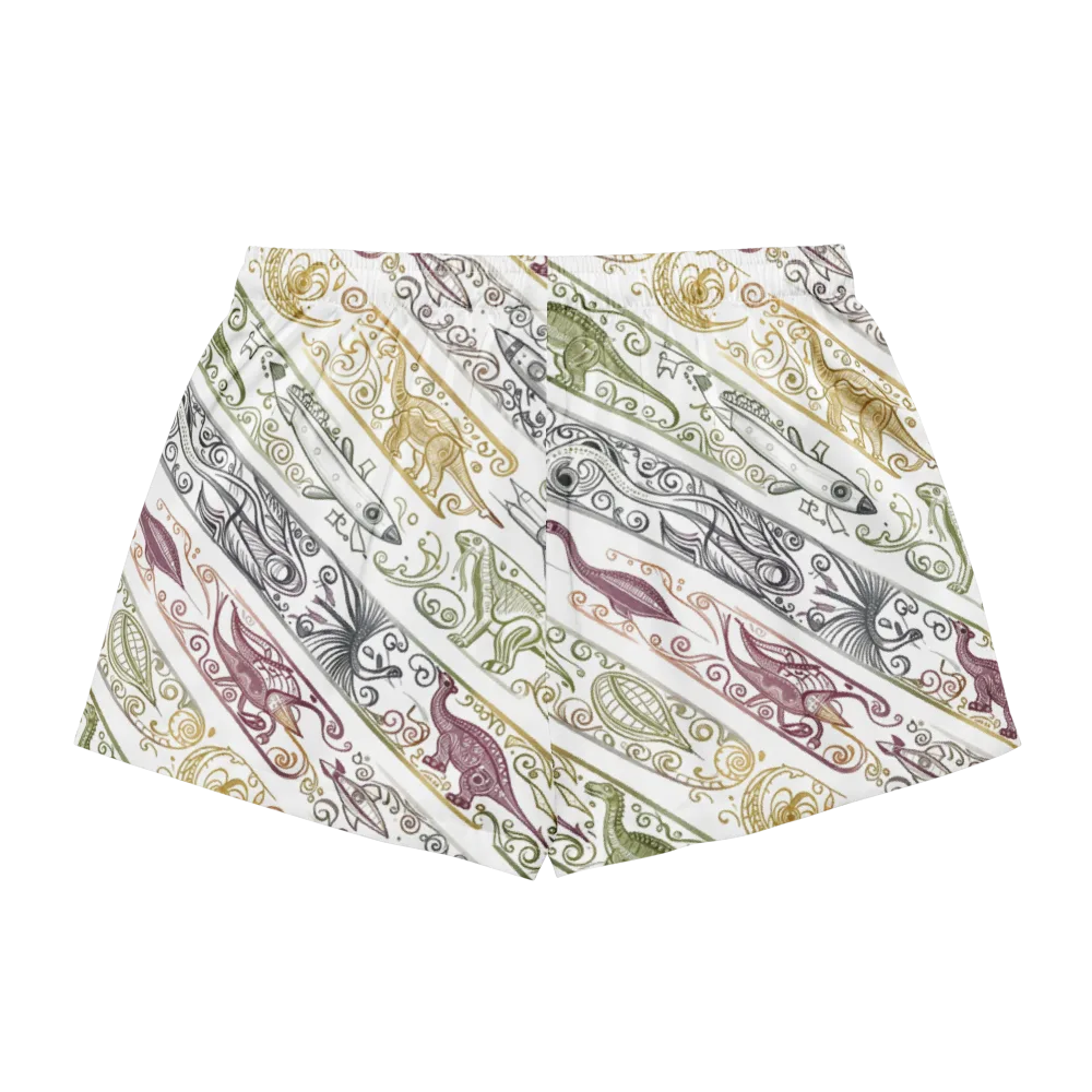 Fossil Flight on Women's Pajama Shorts — Back