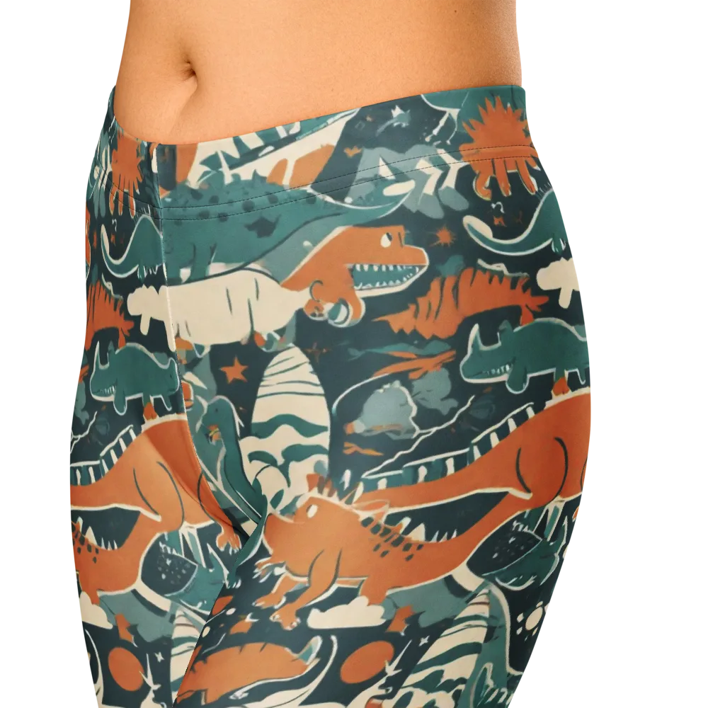 Amber Jurassic on Capri Leggings — Zoomed-in