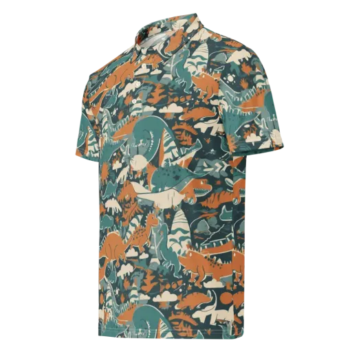 Amber Jurassic on a Men's Slim Fit Polo Shirt