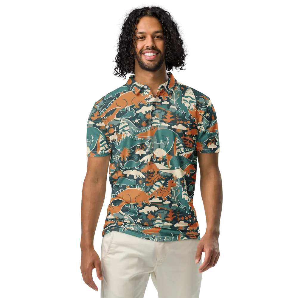 Amber Jurassic on Men's Slim Fit Polo Shirt — Front