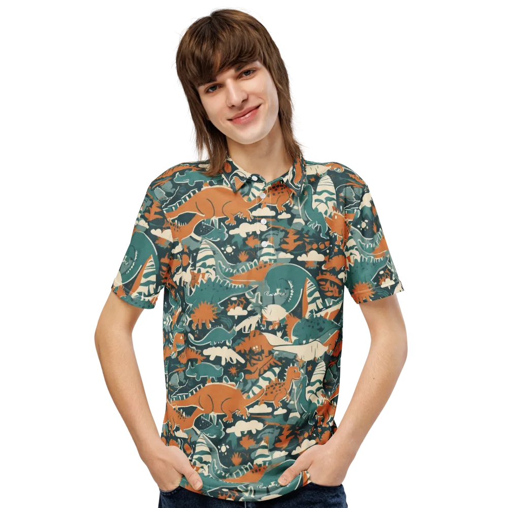 Amber Jurassic on Men's Slim Fit Polo Shirt — Front
