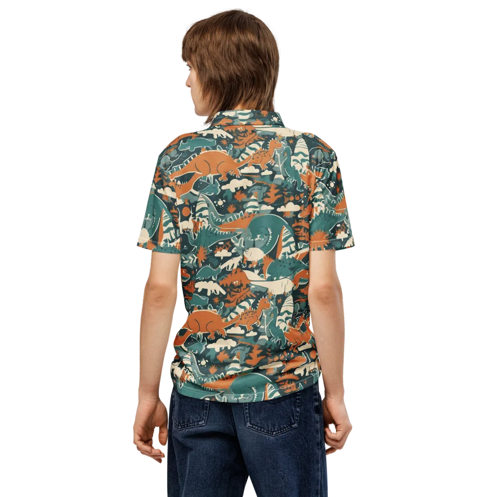 Amber Jurassic on Men's Slim Fit Polo Shirt — Back