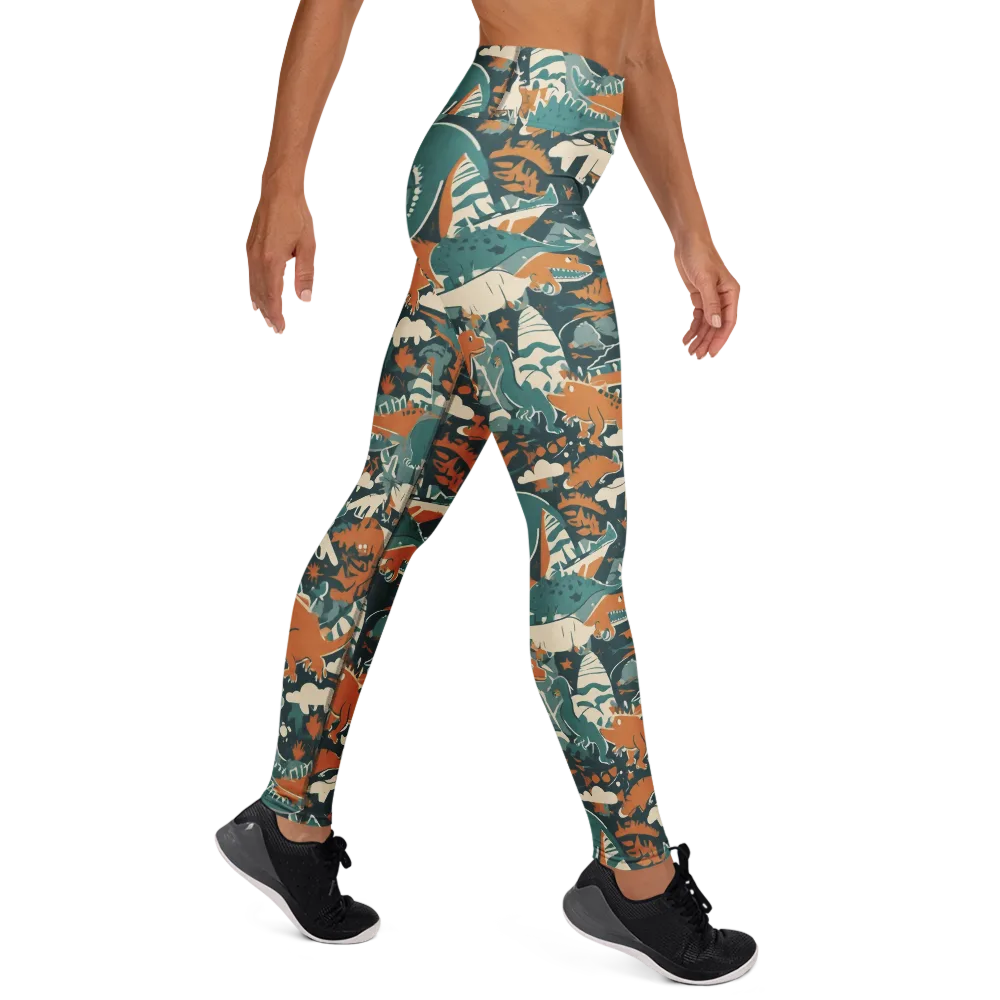 Amber Jurassic on Yoga Leggings — Right