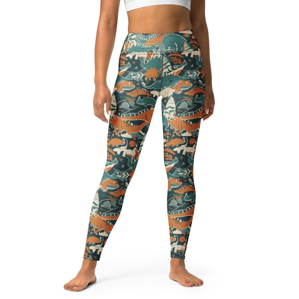 Amber Jurassic on Yoga Leggings — Front