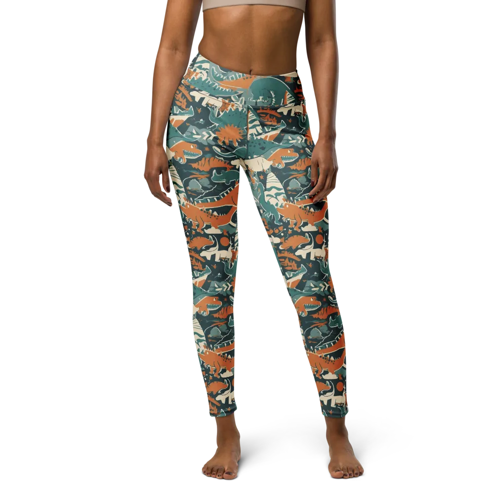 Amber Jurassic on Yoga Leggings — Front