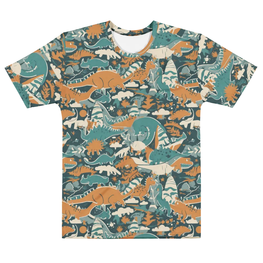 Amber Jurassic on Men's Cotton Crew Neck T-Shirt — Front