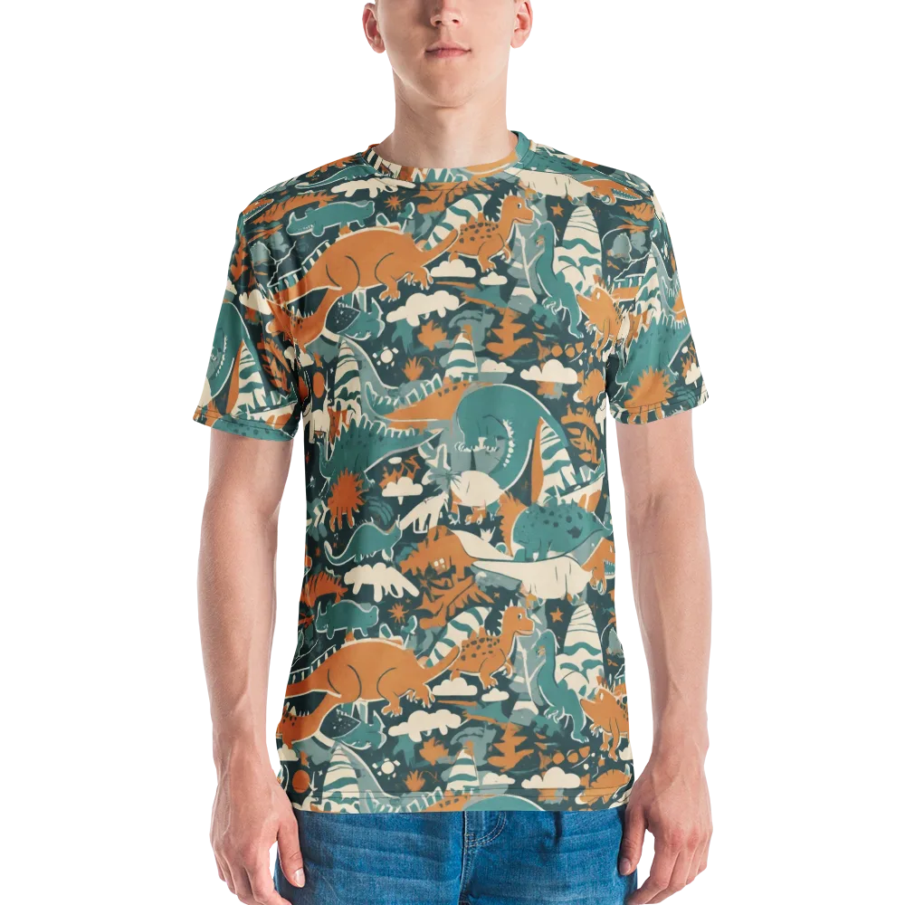 Amber Jurassic on Men's Crew Neck T-Shirt — Front