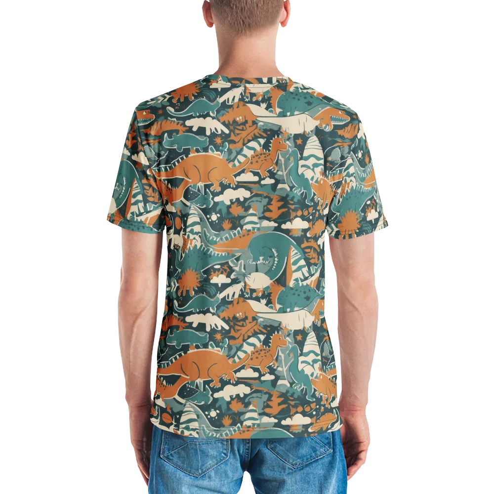 Amber Jurassic on Men's Crew Neck T-Shirt — Back