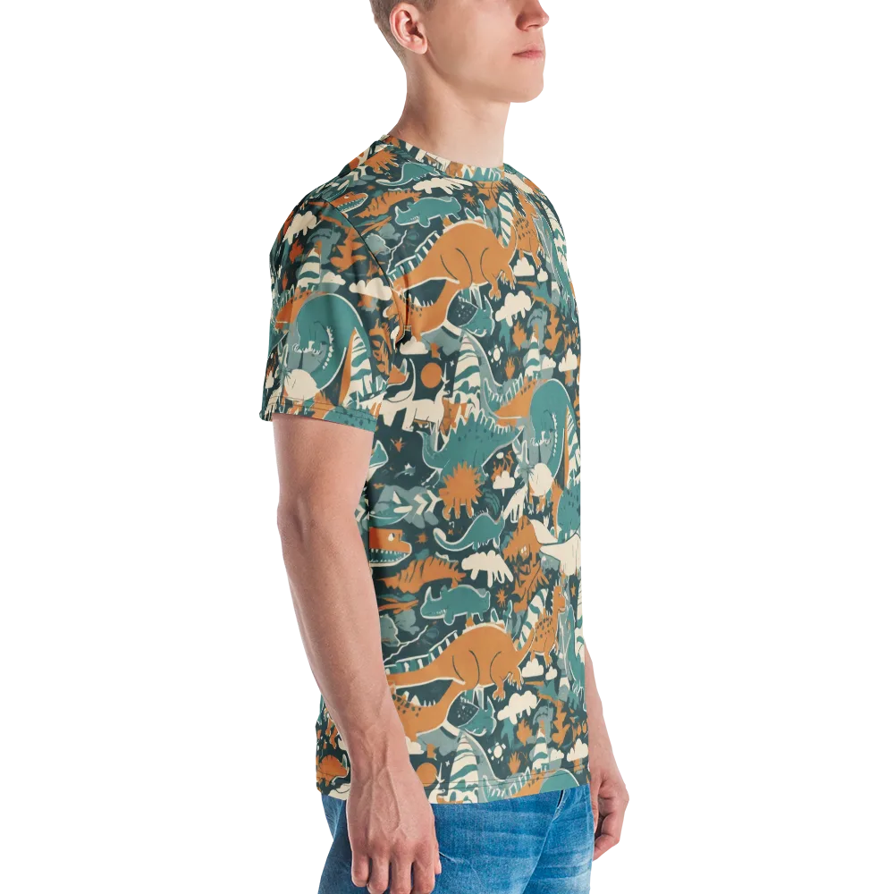 Amber Jurassic on Men's Crew Neck T-Shirt — Right