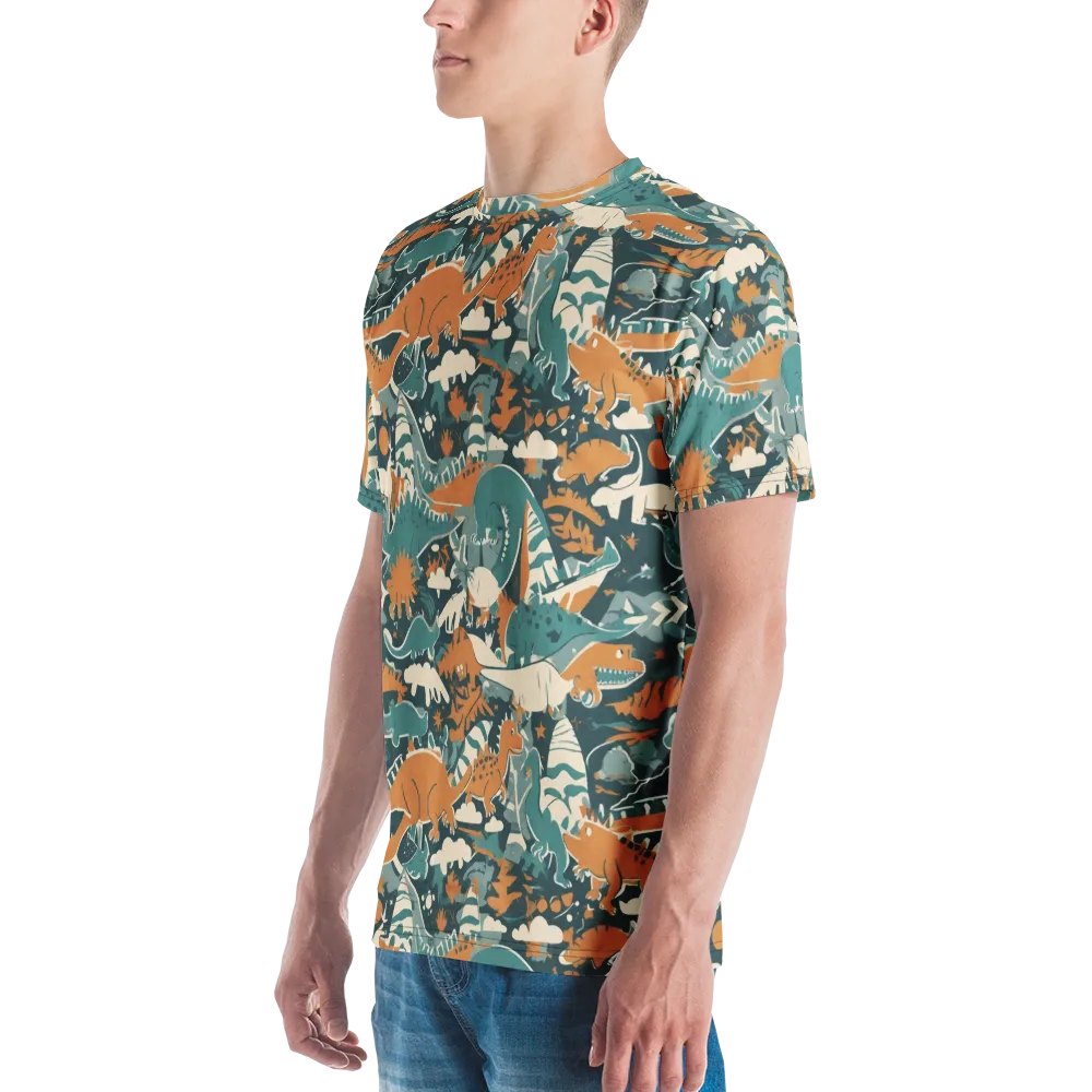 Amber Jurassic on Men's Crew Neck T-Shirt — Left