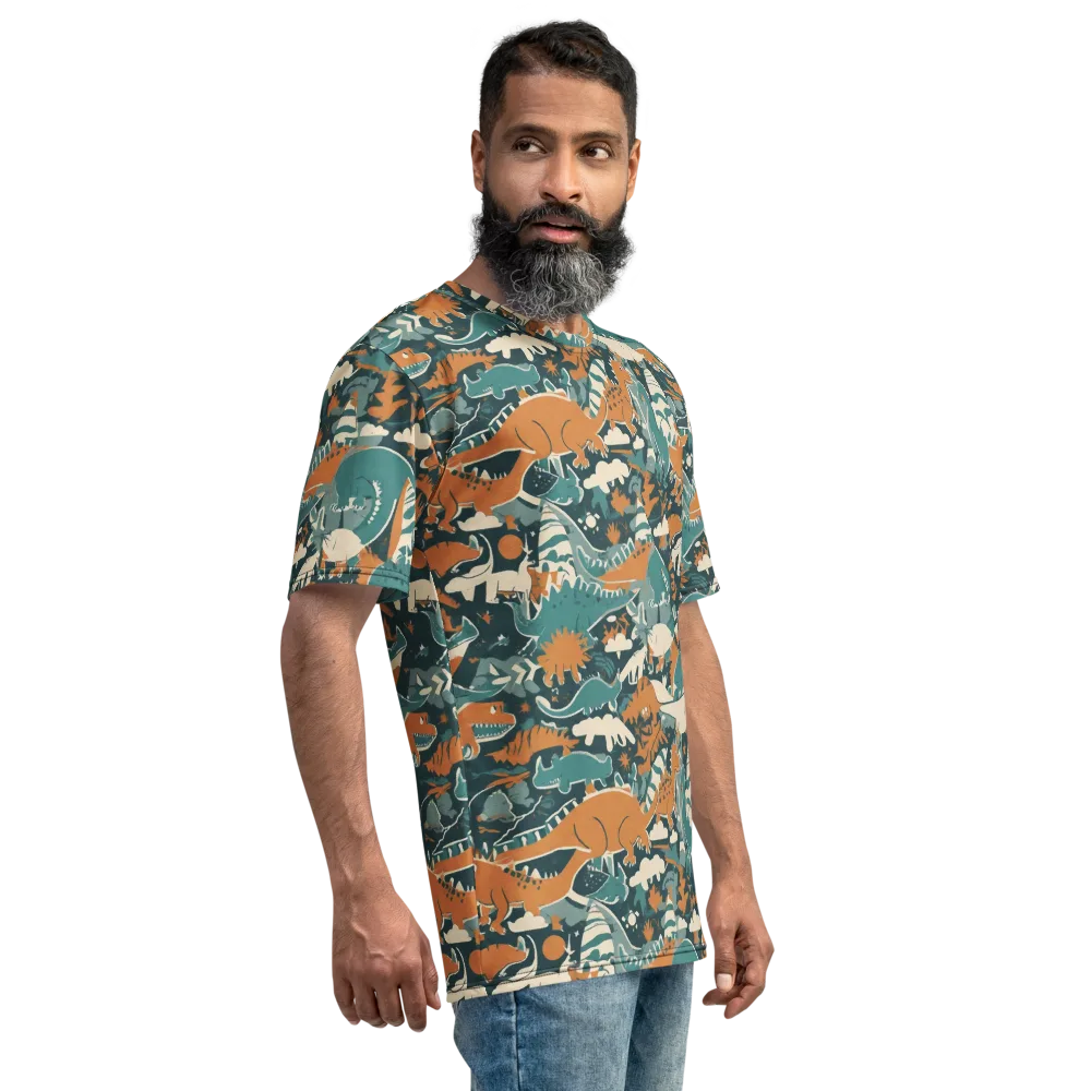 Amber Jurassic on Men's Crew Neck T-Shirt — Right