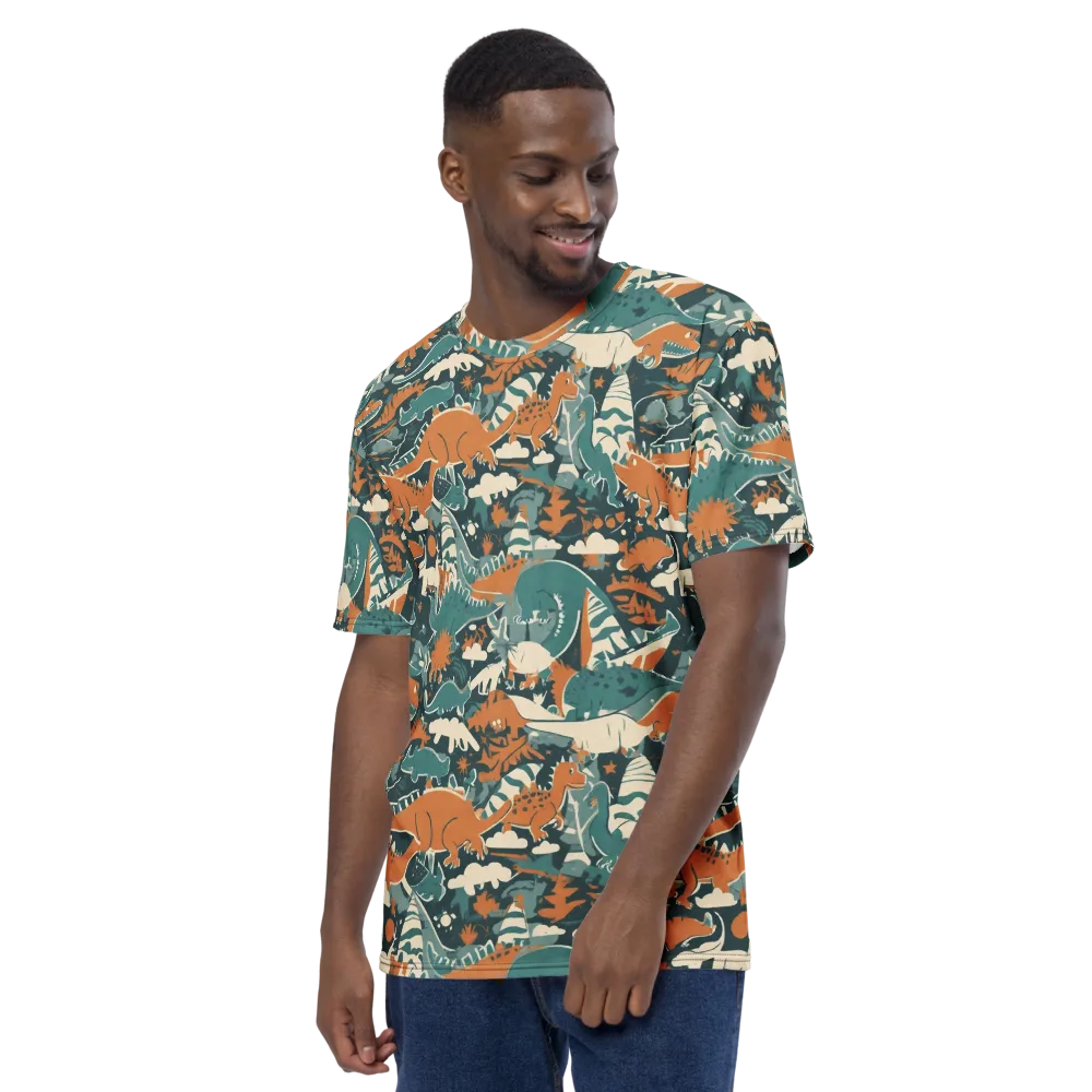 Amber Jurassic on Men's Crew Neck T-Shirt — Left