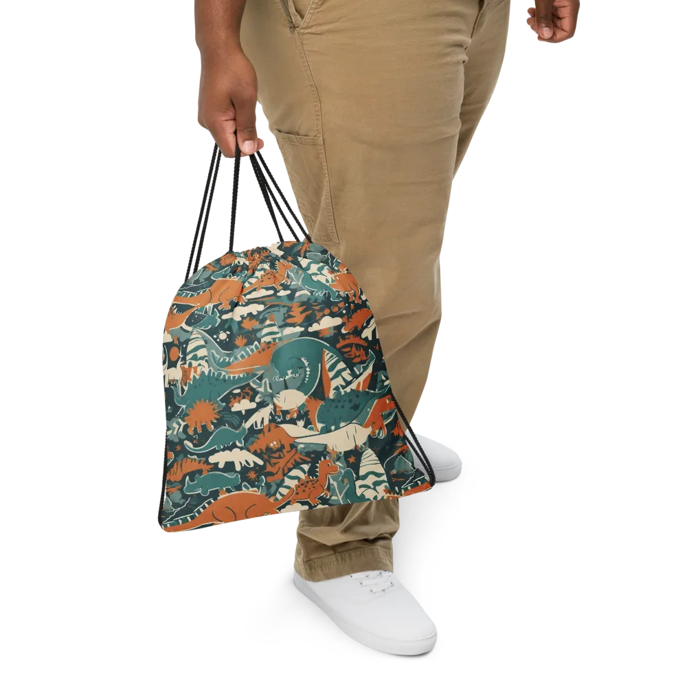 Amber Jurassic on Drawstring Bag — Front