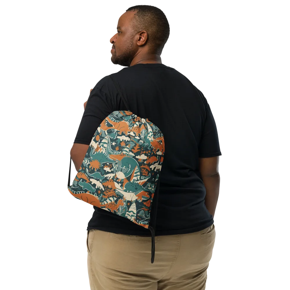 Amber Jurassic on Drawstring Bag — Front