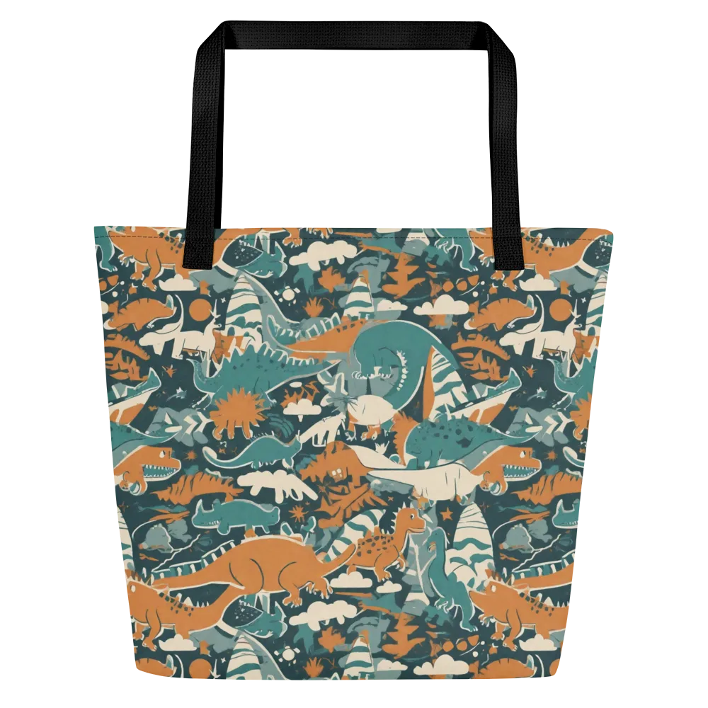 Amber Jurassic on Large Tote Bag W/ Pocket — Front
